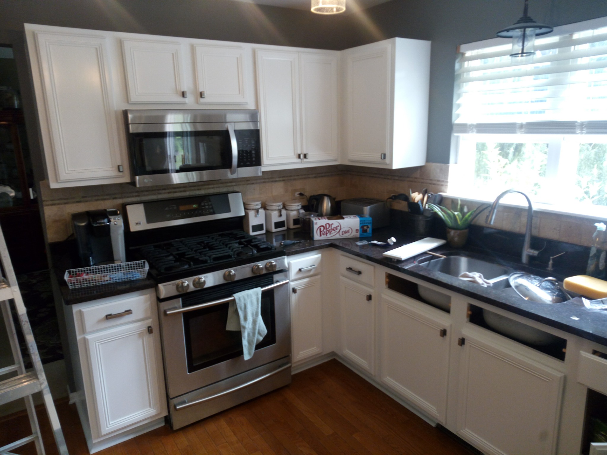 Kitchen cabinets after refinishing