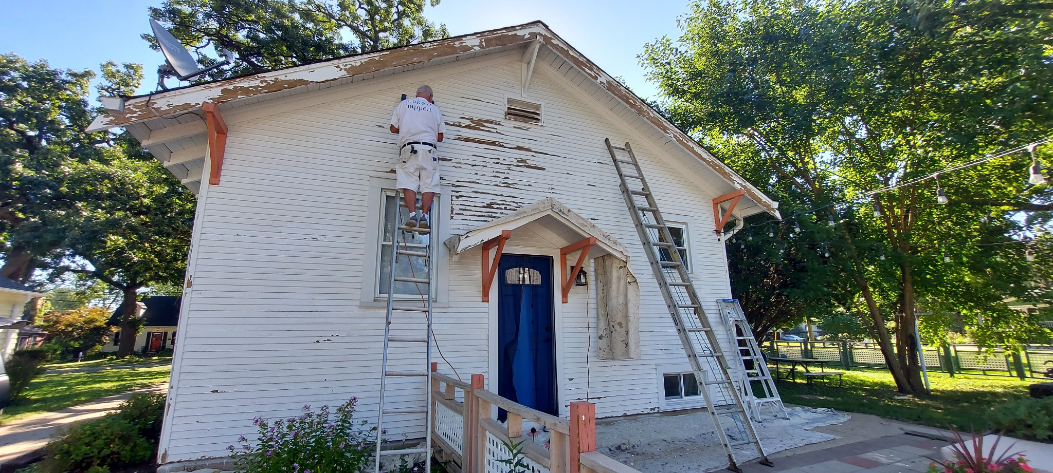 House exterior before painting